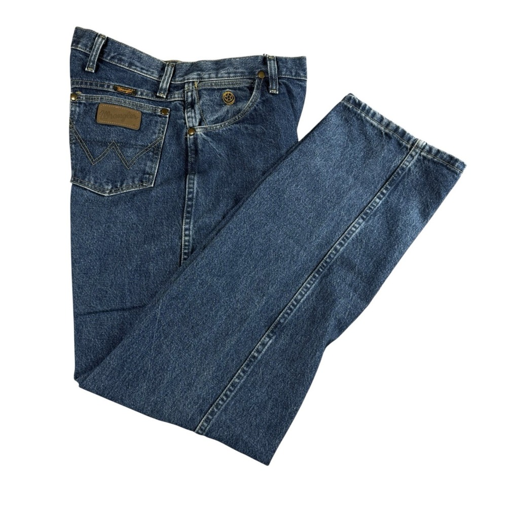 WRANGLER George Strait Jeans Mens 37x32 Cowboy Cut Original 13MGSHD Blue